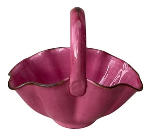 Vintage Pink Ceramiche Alfa Ruffle Basket
