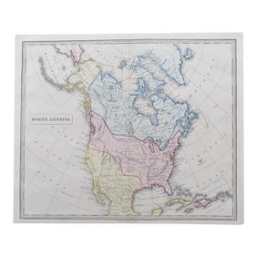 1837 North America From Alan Bell's a New General Atlas, London
