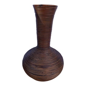 Vintage Gabriella Crespi Style Pencil Reed Vase