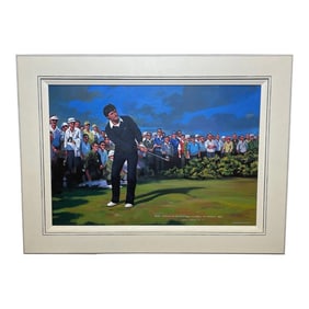 Seve Victory at the Open St. Andrews 1984 Contemporary Golf Figurative Oil Painting Signed Craig C