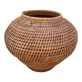 Woven Rattan Snake Charmer Basket/Vase
