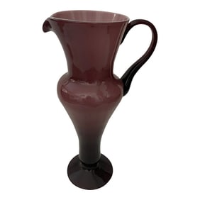 Peno Dwinger Imports Purple Art Glass Pitcher
