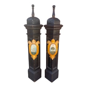 Antique 19c Architectural Salvage Newel Post-A Pair