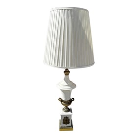 Vintage Westwood Industries White Porcelain/Brass Table Lamp