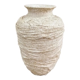 Vintage Plaster Layered Gauze Wrapped Vase