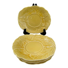 Vintage Maruhon Ware Yellow Leaf Dish-Set of 6