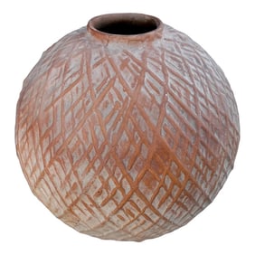 Vintage Terracotta Textured Vase