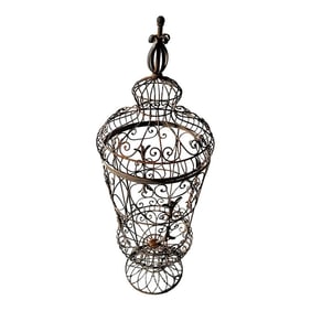 Vintage Old World Iron Garden Urn