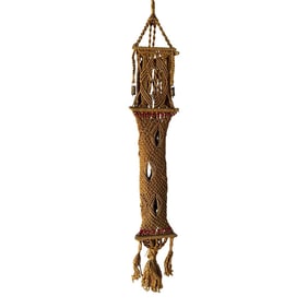 Vintage 70's Jute Macrame Wind Chime