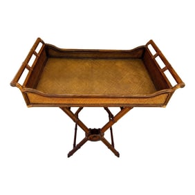 Selamat Designs Rattan/Bamboo Butler's Tray Table