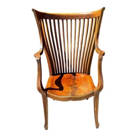 Antique Windsor Style Slat Back Arm Chair