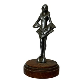 1930s Art Deco British Bronze Lady Dancer Car Mascot Figurine