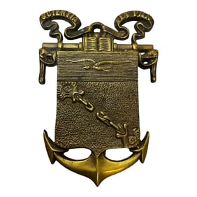 Traditional Antique Small Brass Nautical Marine Anchor Wall Sculpture