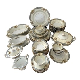 Vintage Noritake "Chevonia" China Dinnerware 51 Piece Set