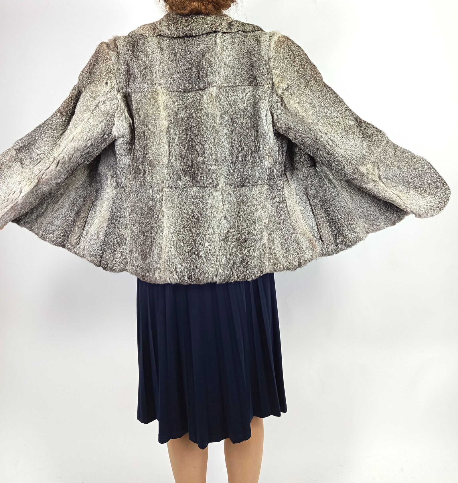 GREY LAPIN FUR JACKET EU: S ; US: 8 (1 of 8)
