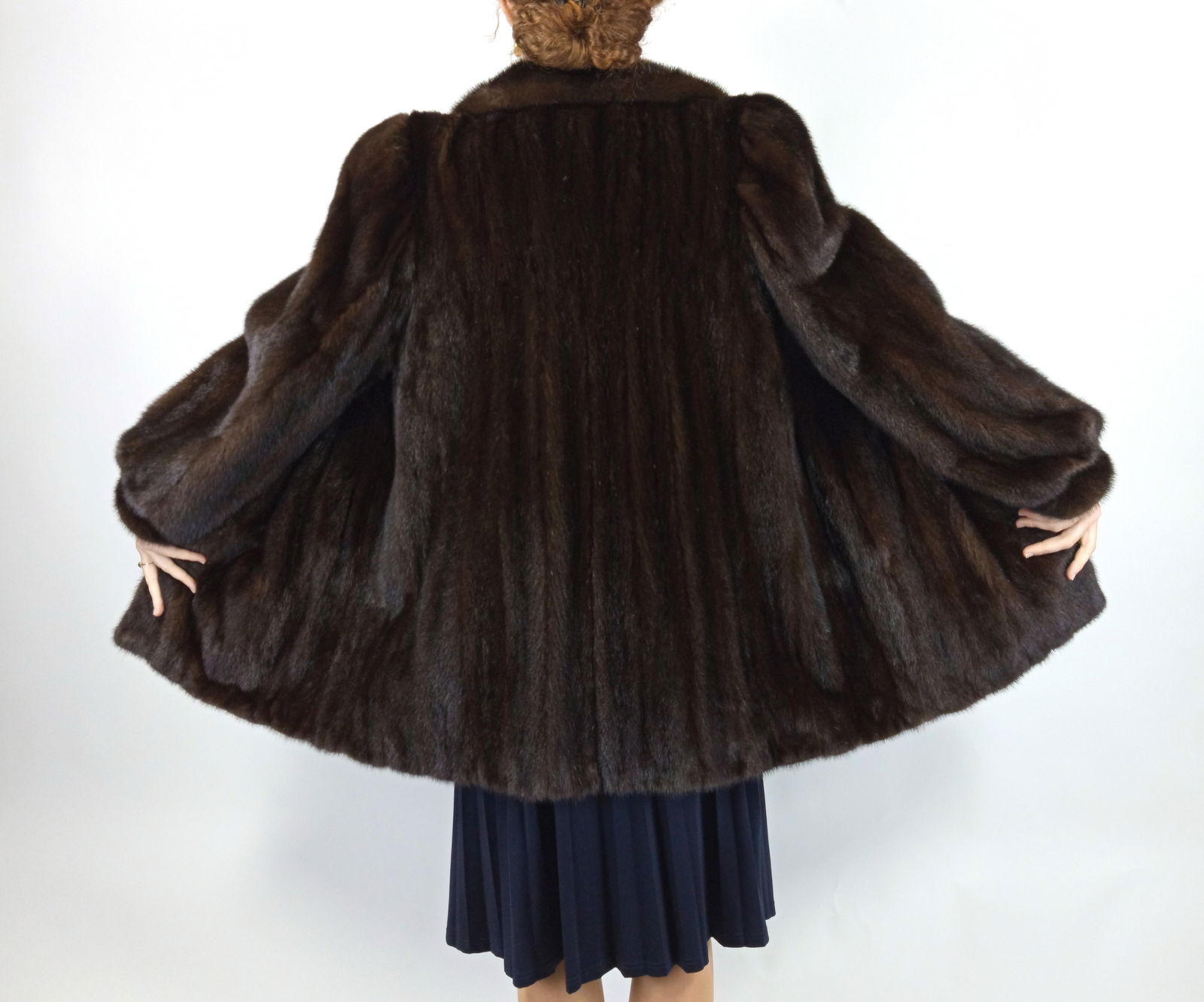 BROWN MINK FUR COAT EU: L ; US: 16 (1 of 11)