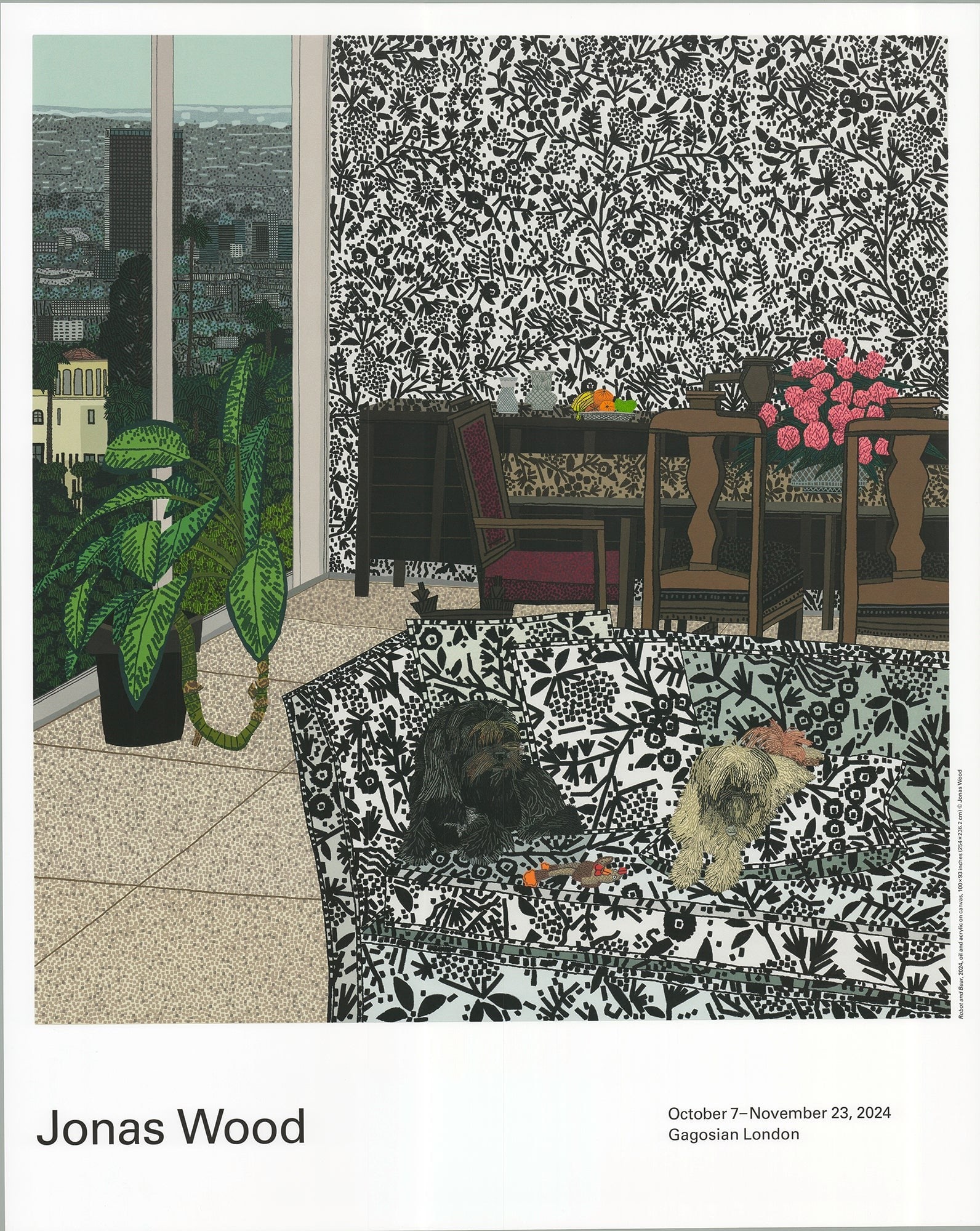 Jonas Wood - Robot and Bear - 2024 Offset Lithograph 30" x 24": Title: Jonas Wood - Robot and Bear - 2024 Offset Lithograph 30" x 24" Artist: Jonas Wood Additional Info: Robot and Bear Description: "Robot and Bear" by Jonas Wood, 2024 Unsigned Offset Lithograph. P