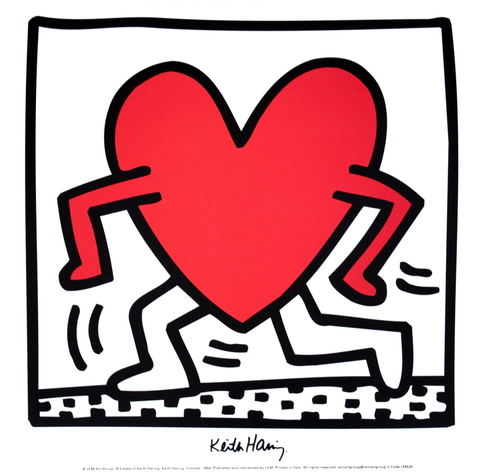 Keith Haring - Untitled (1984) - Offset Lithograph 11.75" x 11.75" (1 of 10)