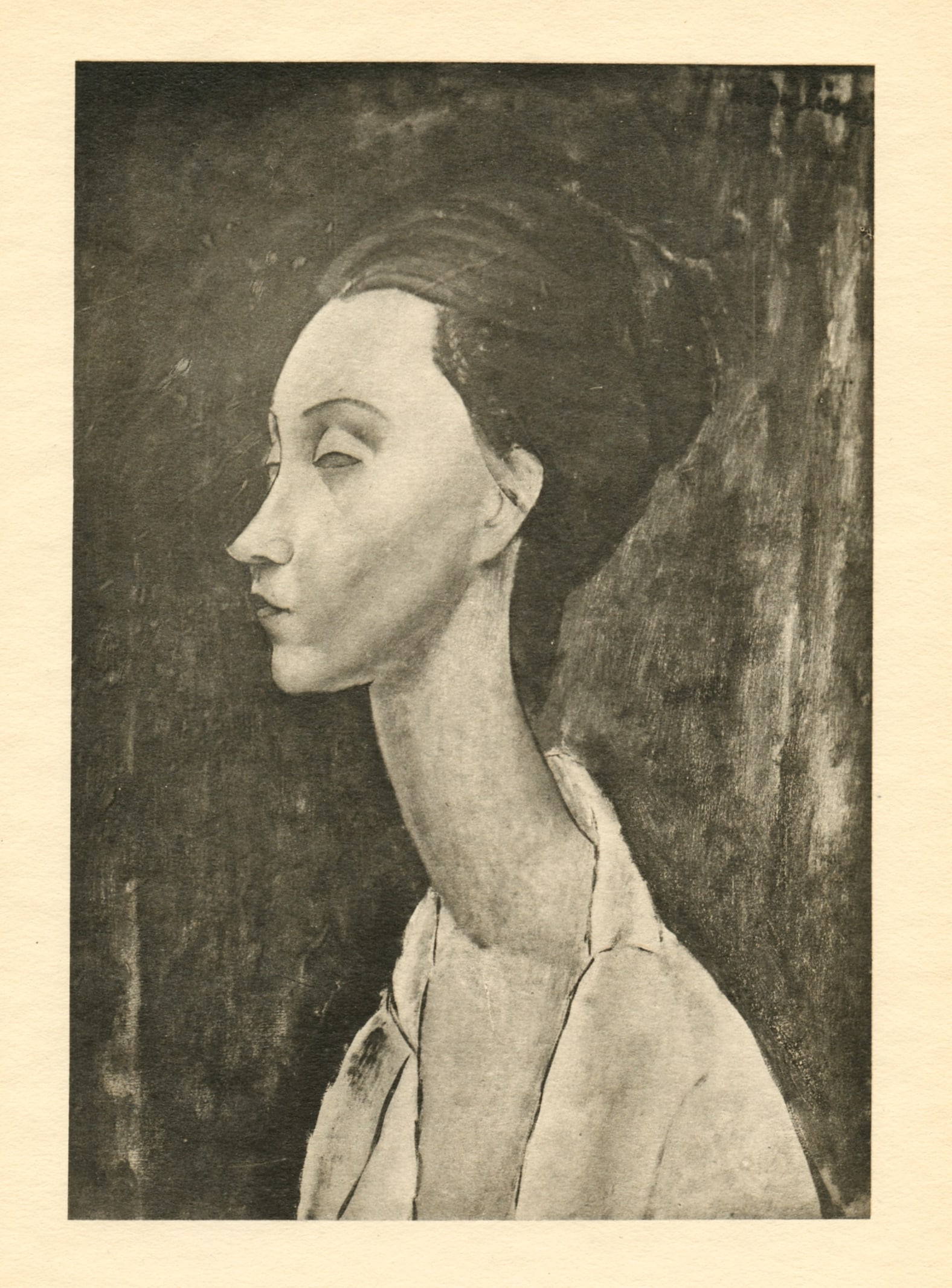 Amedeo Modigliani "Madame Lunia Czechowska": Title: Amedeo Modigliani "Madame Lunia Czechowska" Description: Medium: collotype (after the painting). Printed in 1926 at the Leon Marotte atelier and published in an edition of 1000 by Editions des