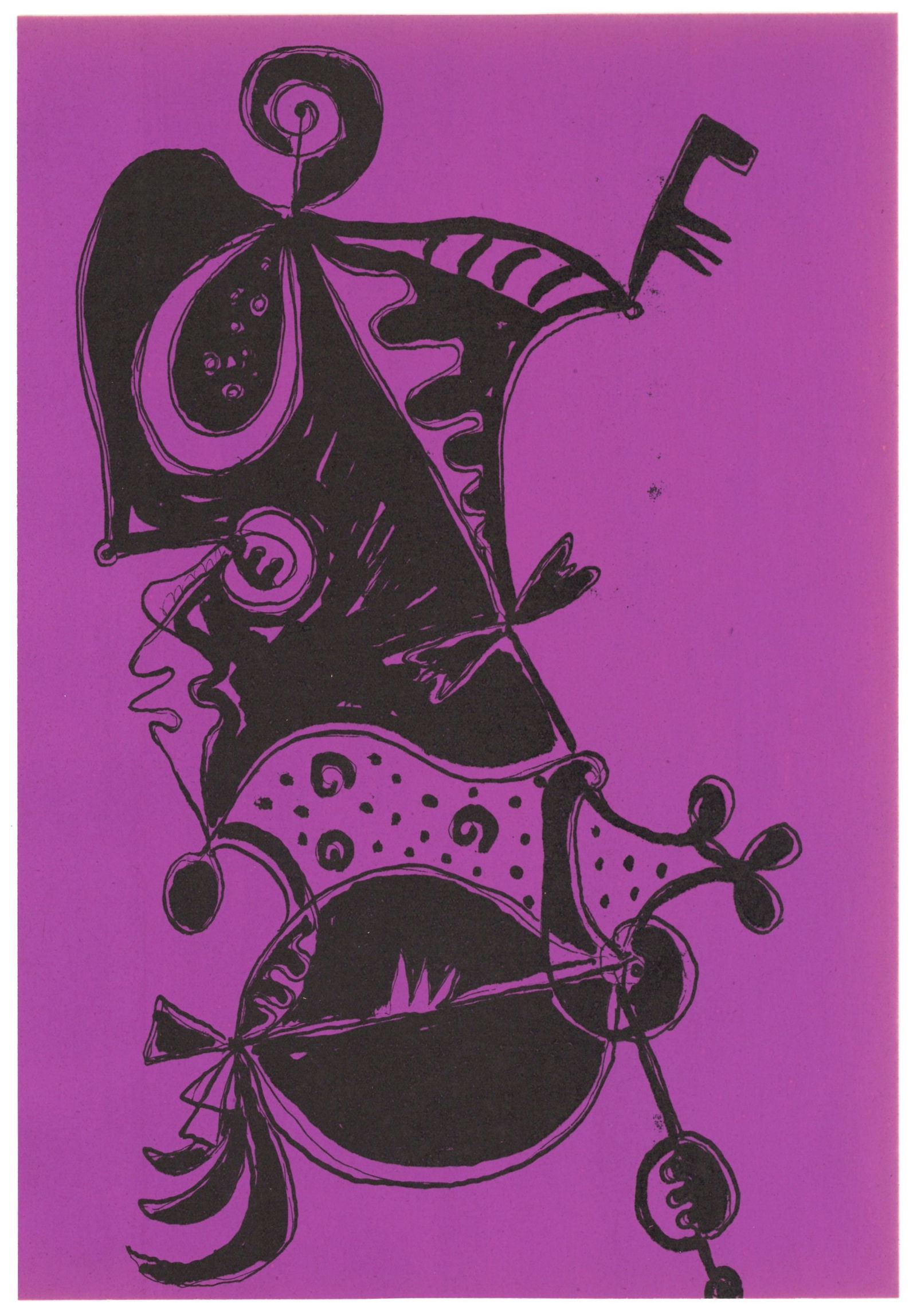 Gillo Dorfles original lithograph | Groupe Espace: Title: Gillo Dorfles original lithograph | Groupe Espace Description: Medium: original lithograph. Printed on a thin japon-type paper and published in Milan by Groupe Espace for the very rare 1955-56