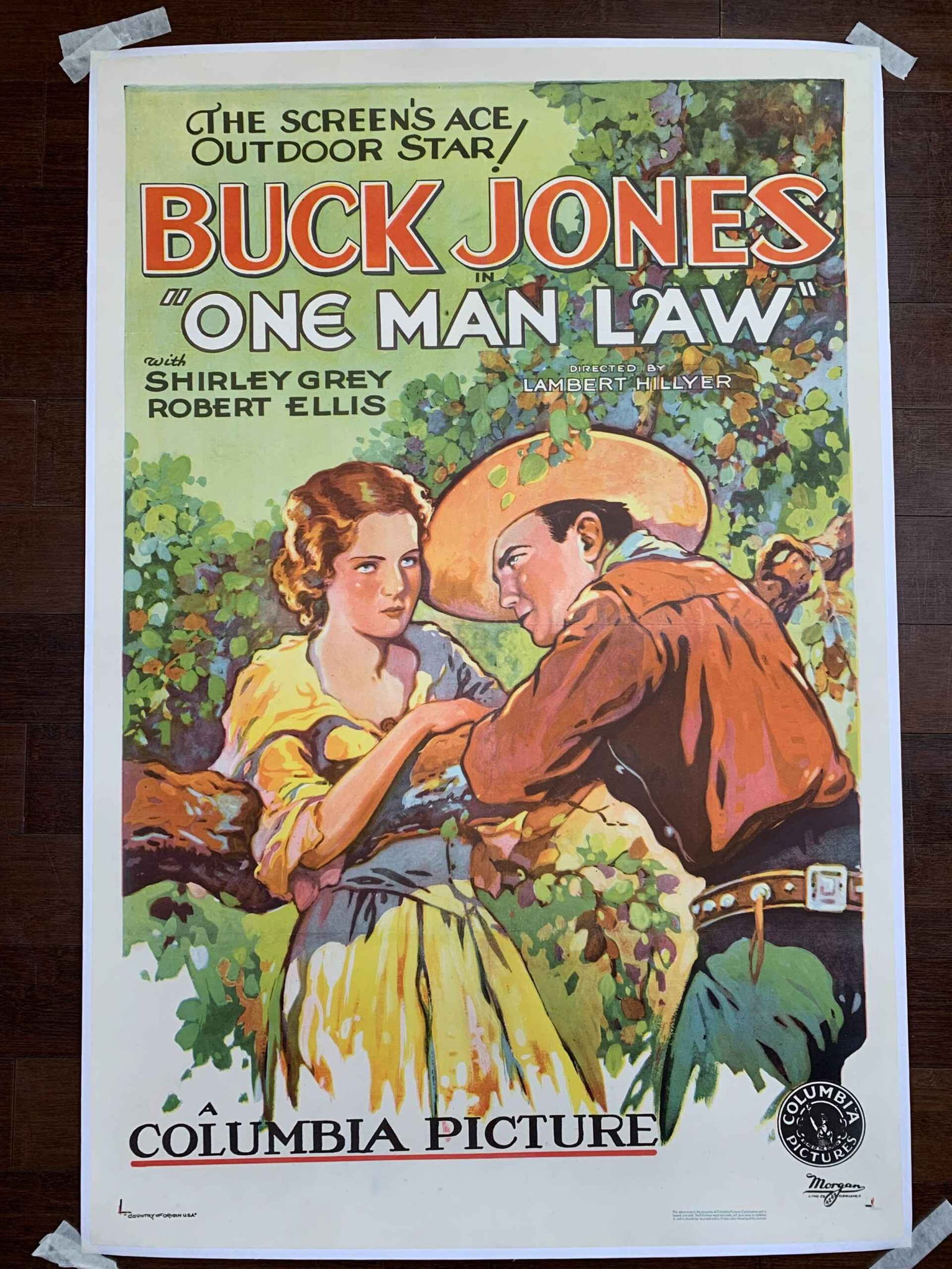 One Man Law - Buck Jones (1931) US One Sheet Movie Poster LB: One Man Law - Buck Jones (1931) US One Sheet Movie Poster LB, Please refer to the attached photos to determine the condition of this original vintage item. Note: LB means Linen Backed. Ready for you t