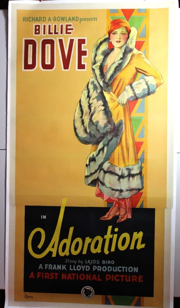 Adoration (1928) US Three Sheet Movie Poster LB: Adoration (1928) US Three Sheet Movie Poster LB, Please refer to the attached photos to determine the condition of this original vintage item. Note: LB means Linen Backed. Ready for you to frame! Rese