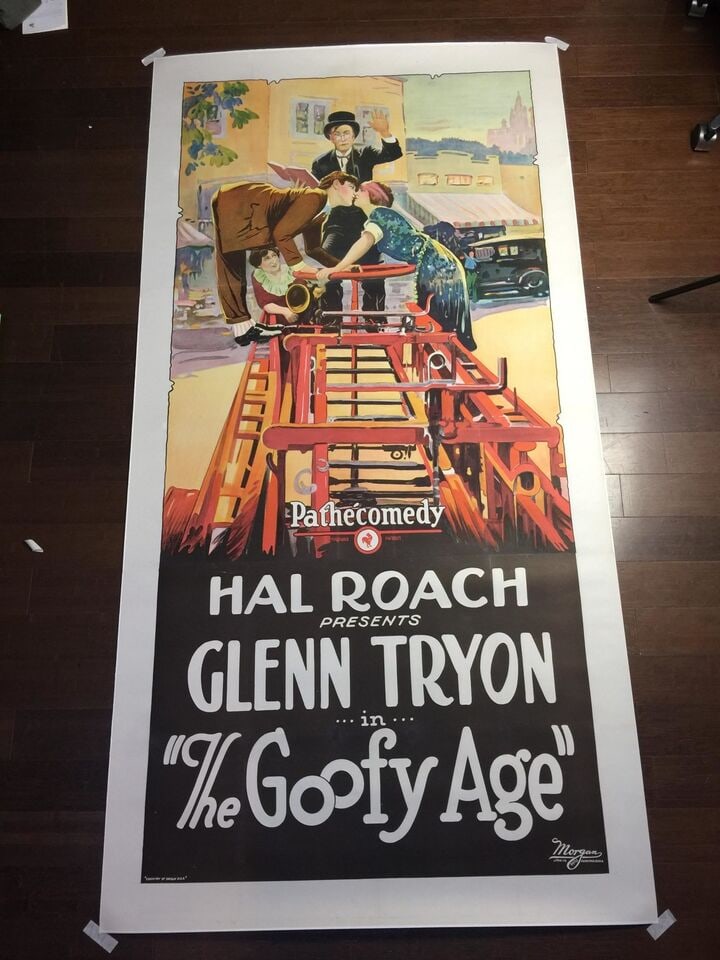The Goofy Age - Hal Roach Comedy (1924) US Three Sheet Silent Movie Poster LB: The Goofy Age - Hal Roach Comedy (1924) US Three Sheet Silent Movie Poster LB, Please refer to the attached photos to determine the condition of this original vintage item. Note: LB means Linen Backed