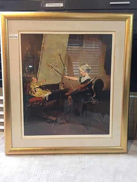 The Artist's Daughter - Art By Norman Rockwell - Framed: The Artist's Daughter - Art By Norman Rockwell - Framed, Please refer to the attached photos to determine the condition of this original vintage item. Note: LB means Linen Backed. Ready for you to fra