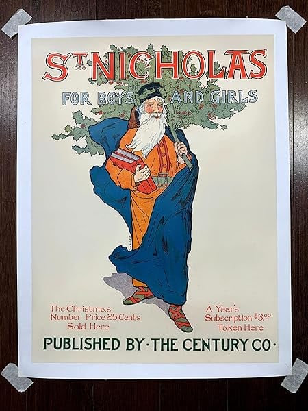 St. Nicholas For Boys & Girls (1910) 14x18.5 US Advertising Poster: St. Nicholas For Boys & Girls (1910) 14x18.5 US Advertising Poster, Please refer to the attached photos to determine the condition of this original vintage item. Note: LB means Linen Backed. Ready for
