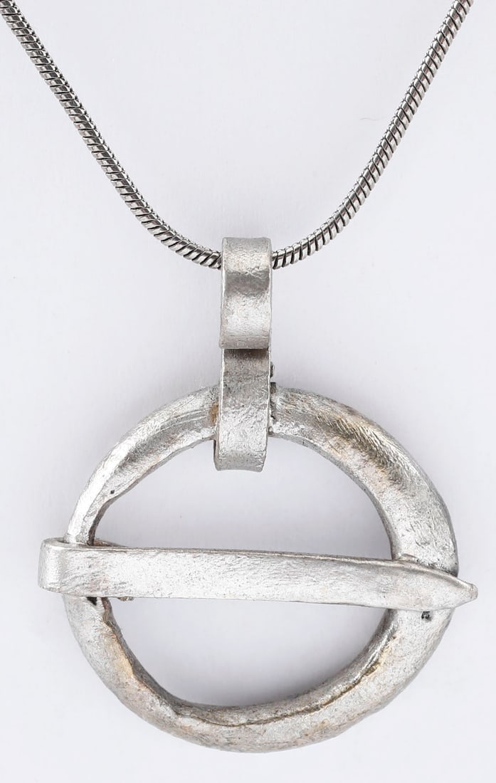 VIKING PROTECTIVE BROOCH, 850-1050 AD: Silvered bronze, worn in numbers on the surface of the jerkin, to provide a measure of protection against sword cuts and, in fact, were a form of armor. See current Public Television programming for d