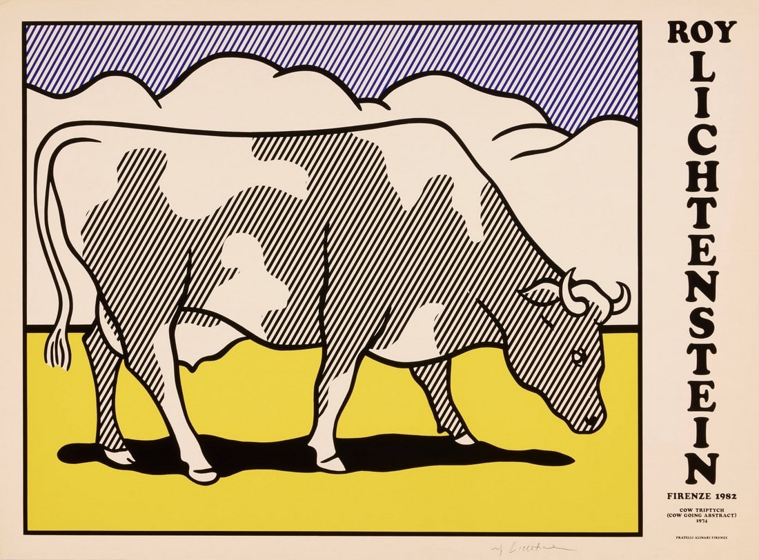 Roy Lichtenstein Cow Triptych Posters (1 of 3)