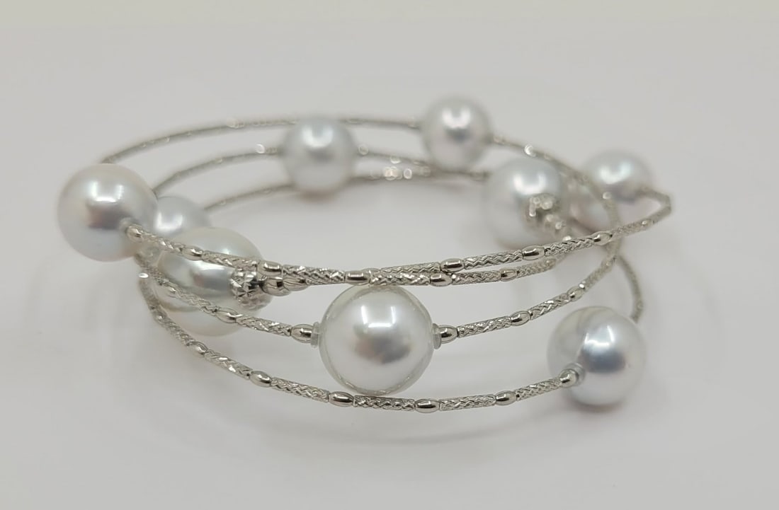 Bracelet Platinum, ALGT Certified South Sea Pearls (1 of 13)