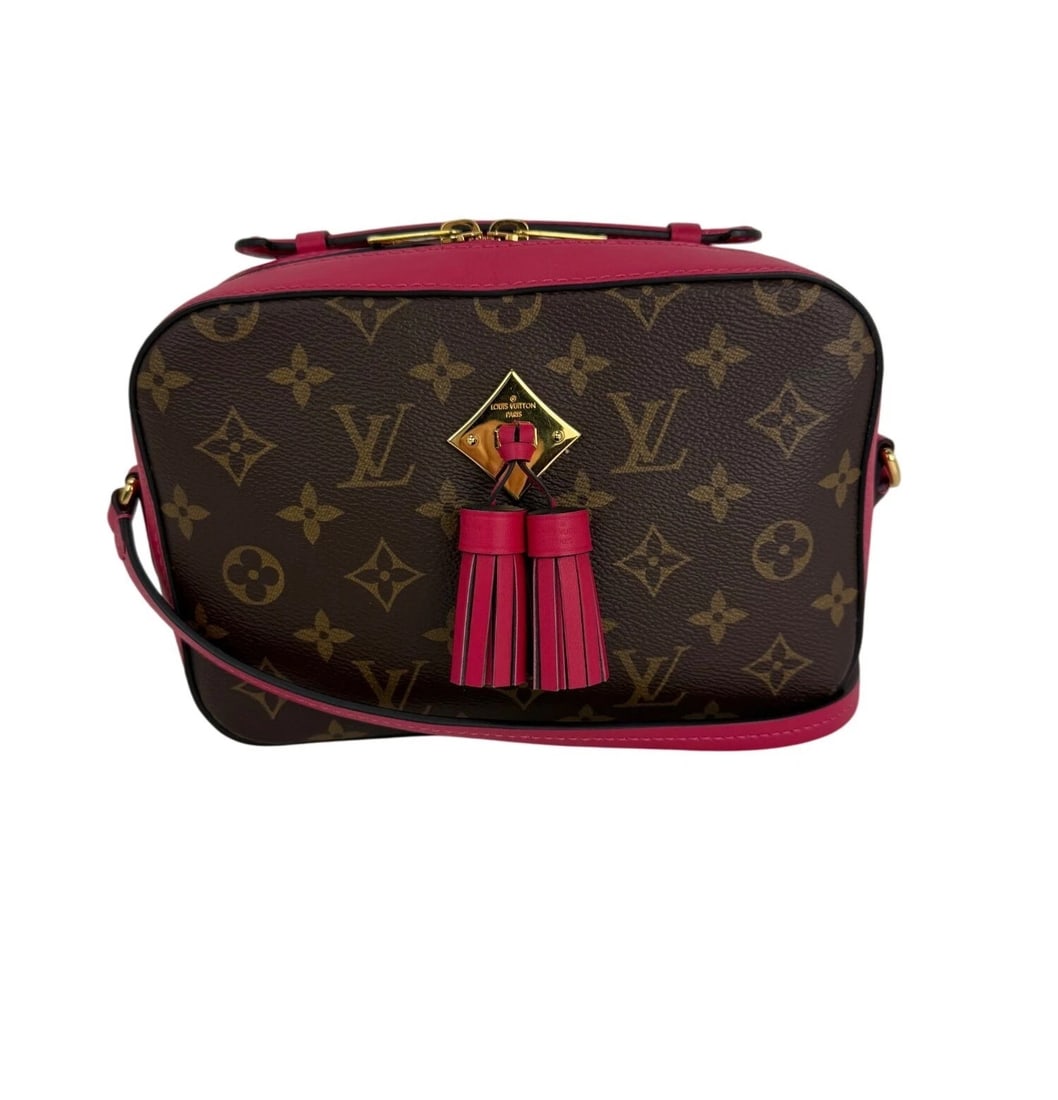 Louis Vuitton Saintonge Fuchsia Monogram Crossbody Bag Tassel EBAY LIVE (1 of 14)