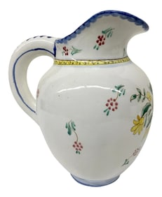 Large Hand Painted Artisan Pitcher