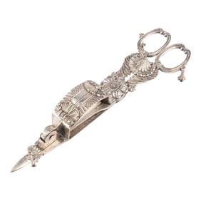 George Gibbs Silvered Steel Wick Trimmer, 1808