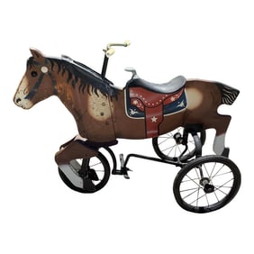 Vintage Canterpony Mechanical Horse Tricycle 1949, Rare Find