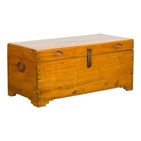 Vintage Chest with Carved Seashells on Lid