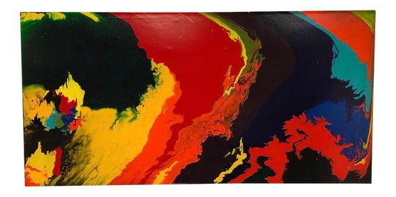 1970s Abstract Modern Painting