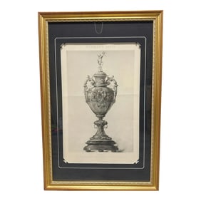 Late 18th Century Antique Print of a Decorative Urn by Herman Gotz