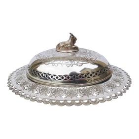 Butter Server Silver Plate Circa 1850 - Set of 3