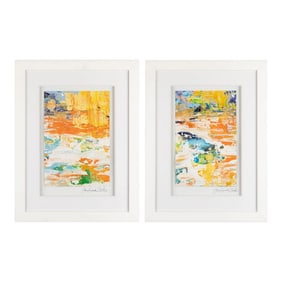 Pair of Abstract Oil Paintings by Joni Sarah White, 2019