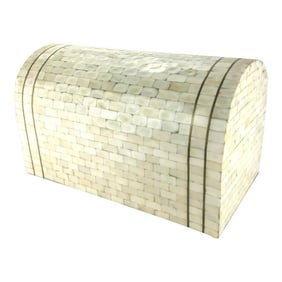 Huge Vintage Mother of Pearl Treasure Jewelry Chest Maitland Smith