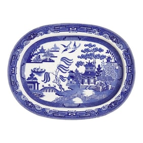 Willow Pattern Oval Platter by Wedgwood, 1891-92