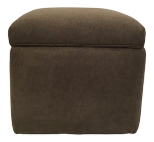 Transitional Dark Gray Storage Ottoman