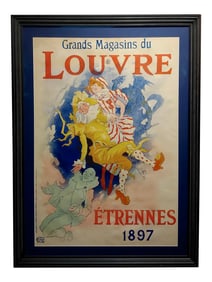 Grands Magasins Du Louvre -Original 1897 French Poster by Jules Cheret