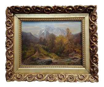 A. Waugen -19th Century Swiss Landscape-Oil Painting