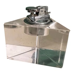 Art Deco Lucite Triangle Table Lighter