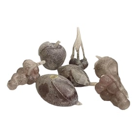 Vintage Sergio Rossi Murano Italian Art Glass Fruit, 6 Pieces