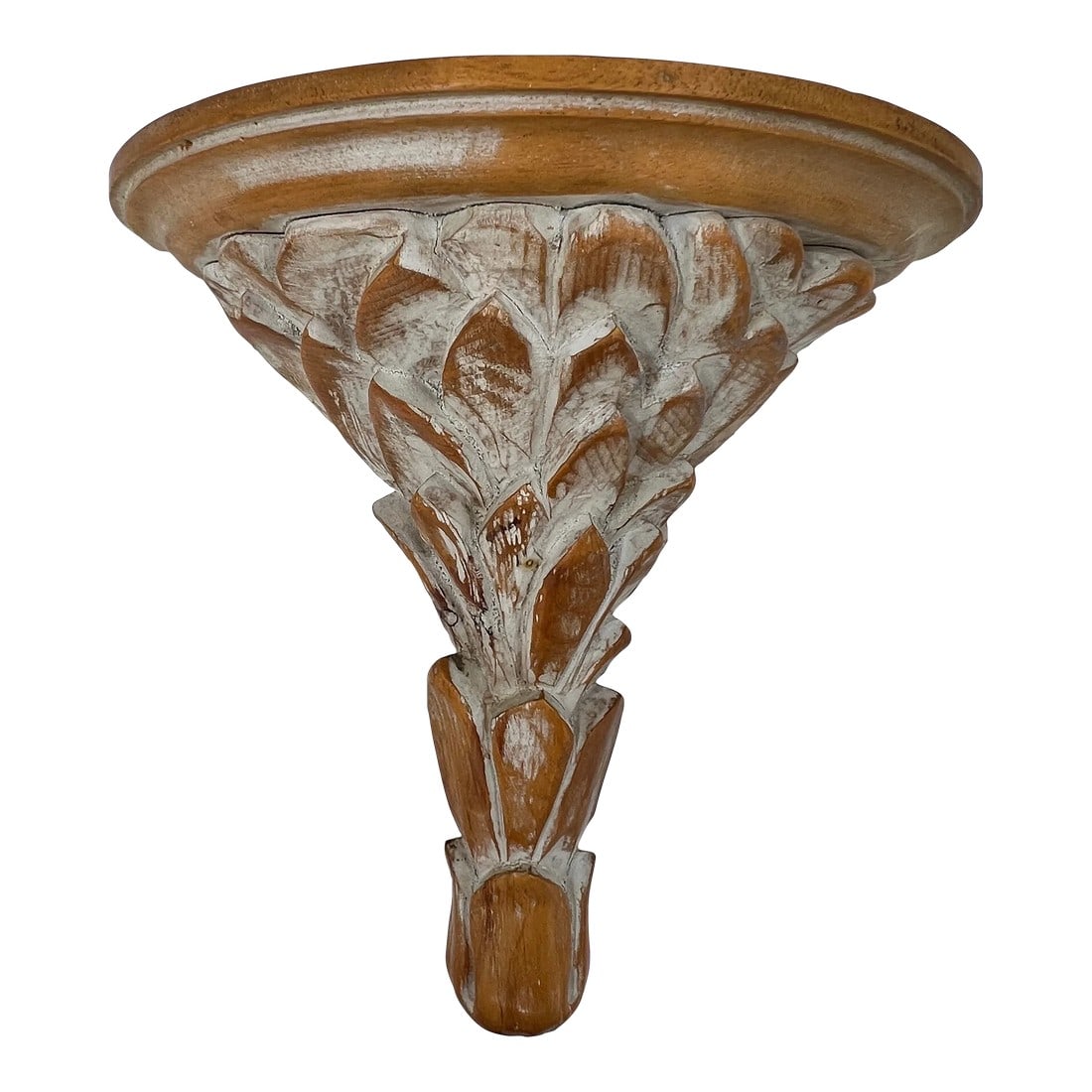 Ethan Allen Italian Hand Carved Wall Shelf: Ethan Allen Italian hand carved wall sconce / shelf. Measures 12.5" w x 6.25" x 13" h. Condition: Alterations: Original Condition Unaltered Imperfections: Some Imperfections Condition Notes: No notice