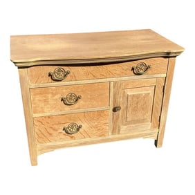 Antique White Washed Oak Washstand